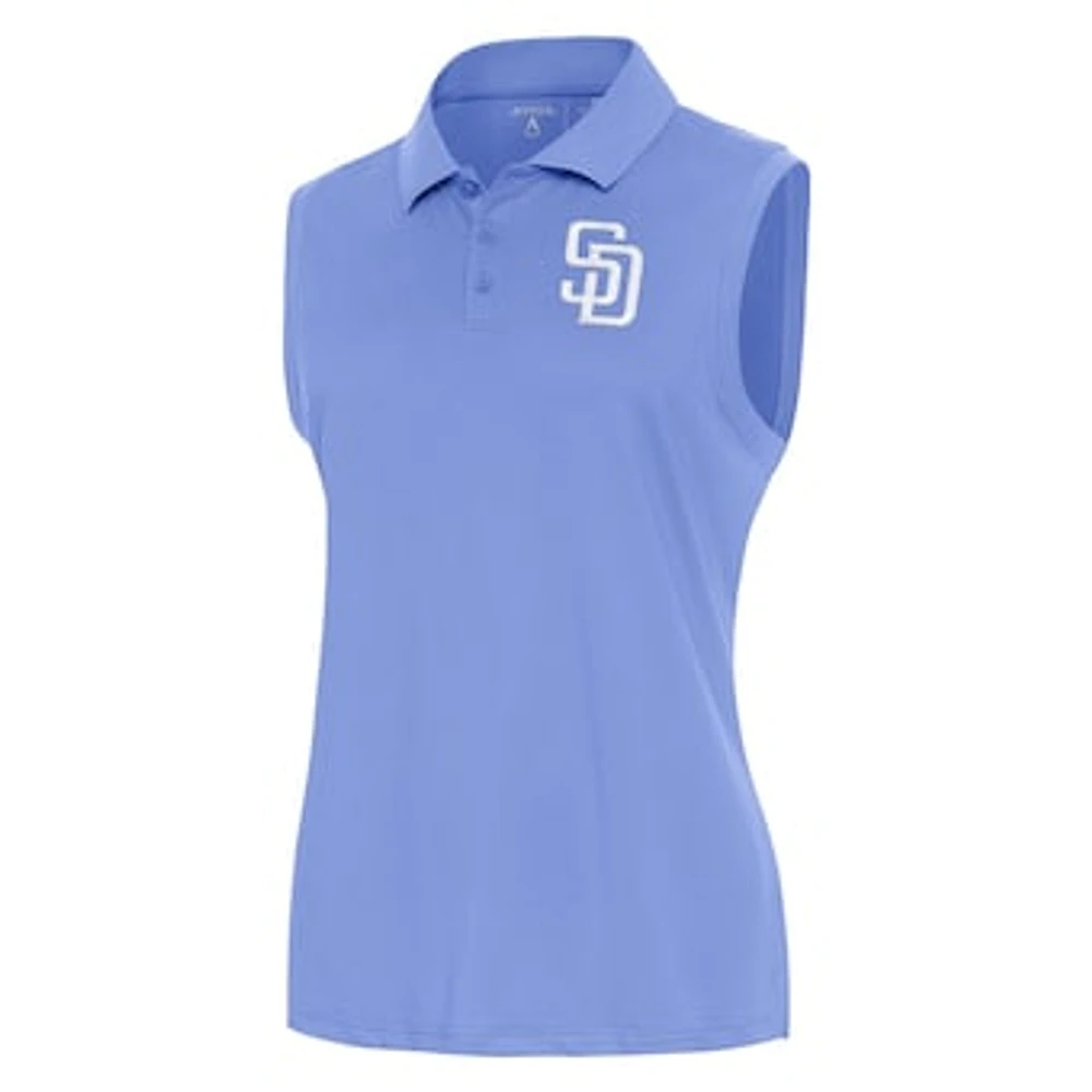 Women's Antigua Lavender San Diego Padres Recap Sleeveless Polo