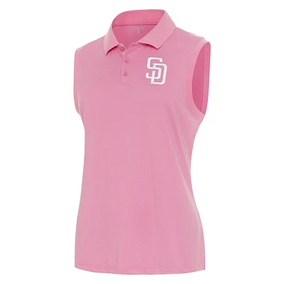 Women's Antigua San Diego Padres Recap Sleeveless Polo