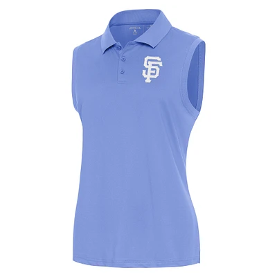 Women's Antigua Lavender San Francisco Giants Recap Sleeveless Polo