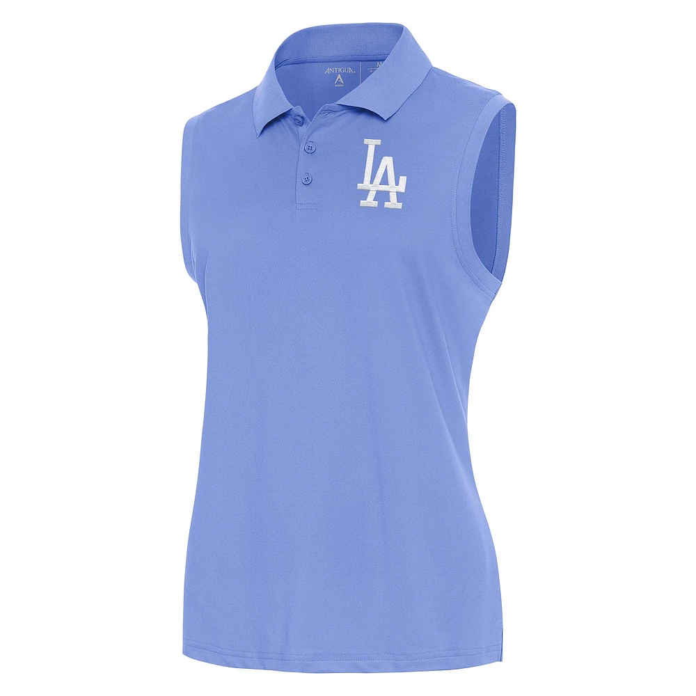 Women's Antigua Lavender Los Angeles Dodgers Recap Sleeveless Polo