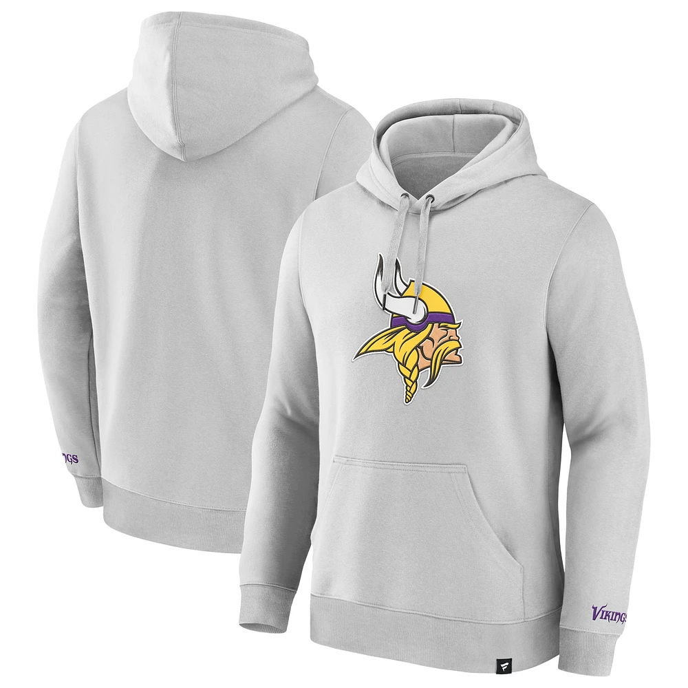 Men's Fanatics Gray Minnesota Vikings Legacy Fleece Pullover Hoodie