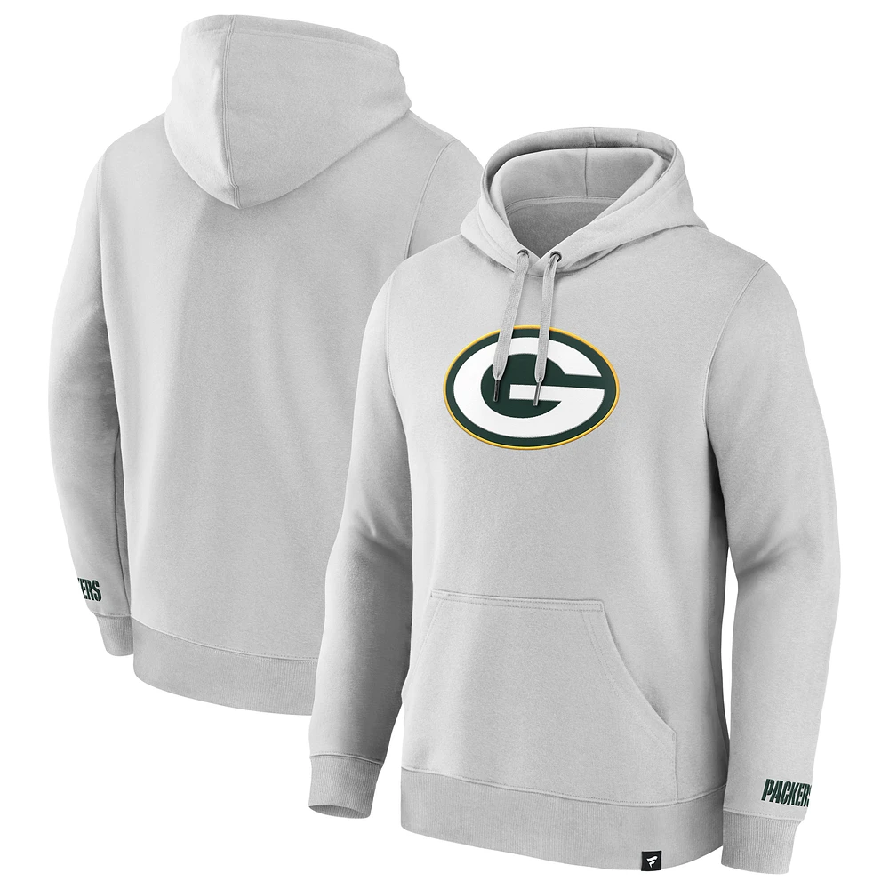 Men's Fanatics White Green Bay Packers Legacy Fleece Pullover Hoodie