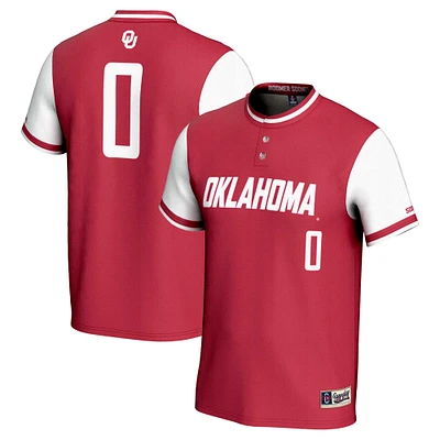Unisex GameDay Greats #0 Crimson Oklahoma Sooners Lightweight Softball Jersey
