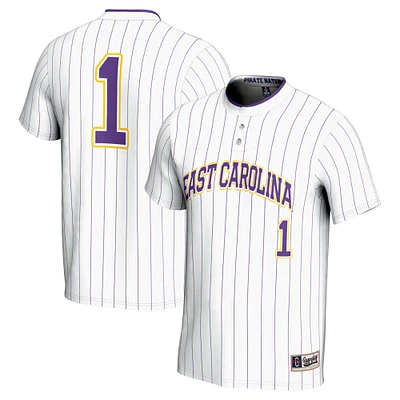 Youth GameDay Greats #1 White ECU Pirates Lightweight Softball Jersey