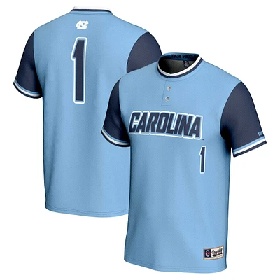 Youth GameDay Greats #1 Carolina Blue North Tar Heels Lightweight Softball Jersey