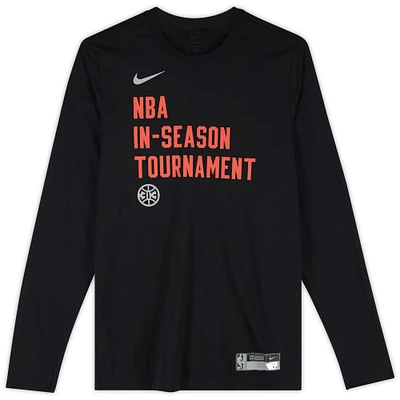 Detroit Pistons Team-Issued Black Long Sleeve Shirt from the 2023-24 NBA Season