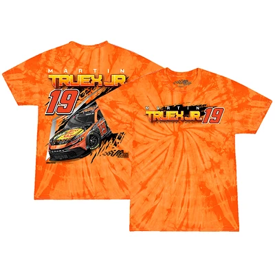 Men's Joe Gibbs Racing Team Collection Orange Martin Truex Jr Bass Pro Shops Car Tie-Dye T-Shirt