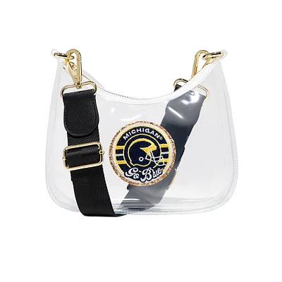 Stoney Clover Lane Michigan Wolverines Clear Curved Crossbody