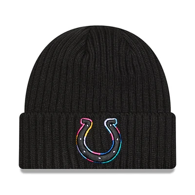 Men's New Era Black Indianapolis Colts 2024 NFL Crucial Catch Cuffed Knit Hat