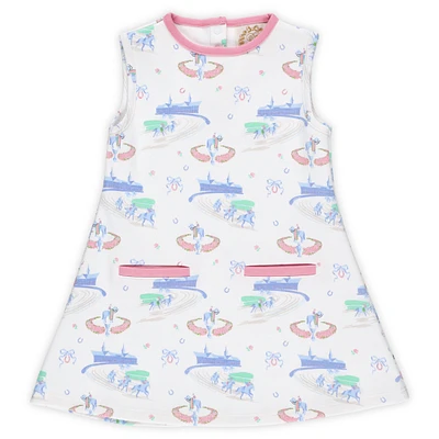 Girls Infant White Kentucky Derby Lizzie's Luxe Leisure Dress