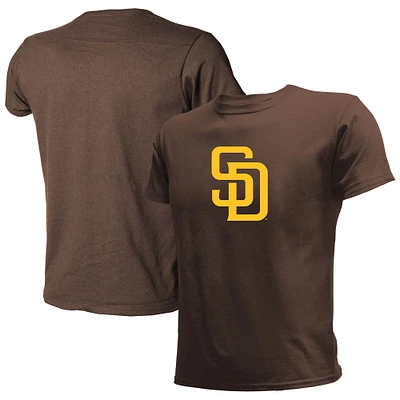 Youth Stitches Brown San Diego Padres Team Logo T-Shirt