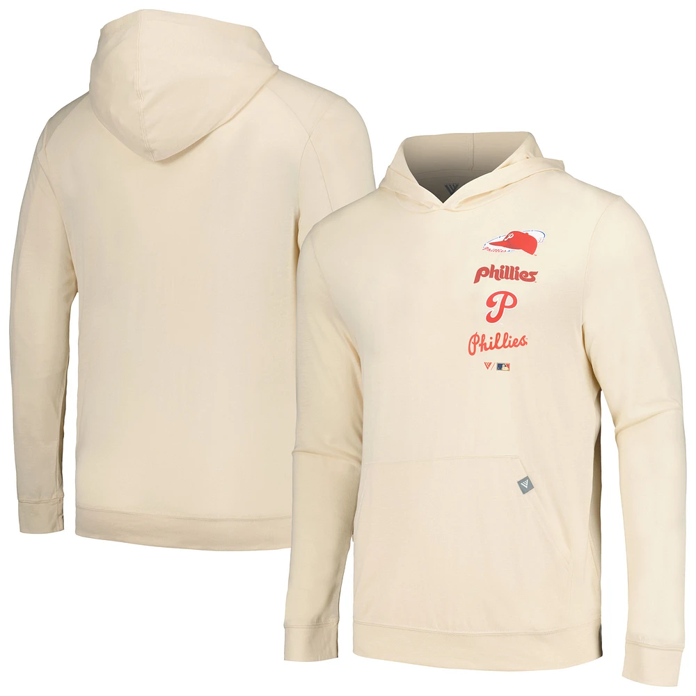 Men's Levelwear Cream Philadelphia Phillies Base Line Pullover Hoodie