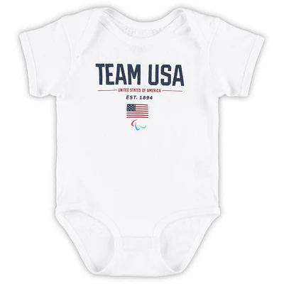 Infant White U.S. Paralympics Size Up Bodysuit