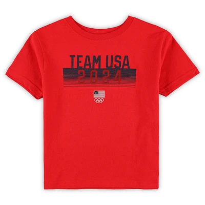 Preschool Red Team USA 2024 Summer Olympics T-Shirt