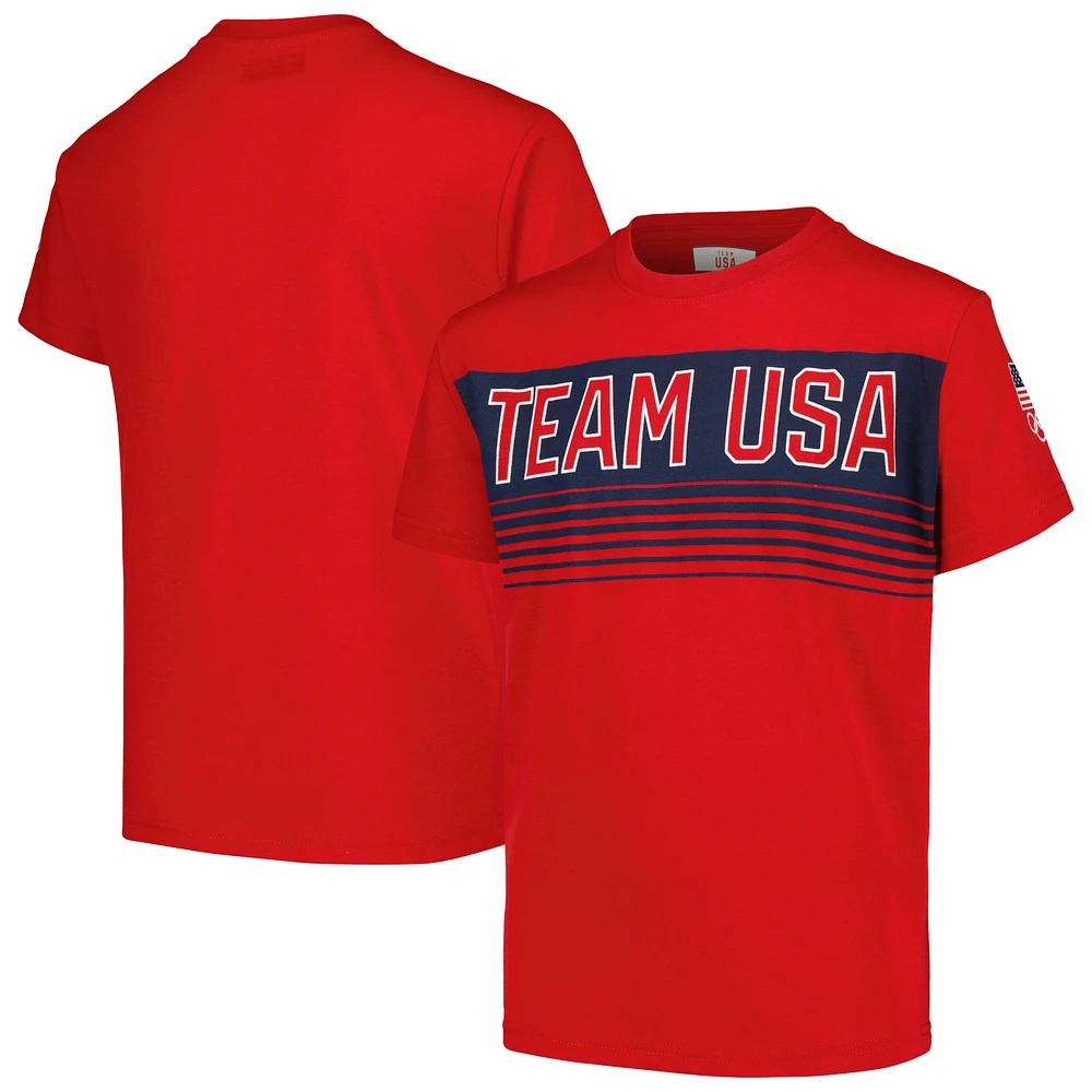Youth Red Team USA Bold Stripes T-Shirt