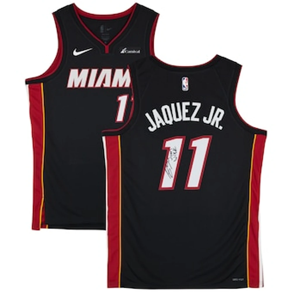 Jaime Jaquez Jr. Miami Heat Autographed Nike Black Icon Swingman Jersey with "Juan Wick" Inscription