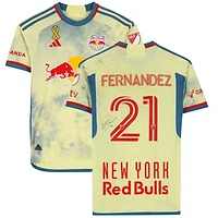 Omir Fernandez New York Red Bulls Autographed Fanatics Authentic Match-Used #21 Yellow Jersey from the 2023 MLS Season