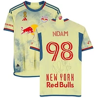 Hassan Ndam New York Red Bulls Autographed Fanatics Authentic Match-Used #98 Yellow Jersey from the 2023 MLS Season