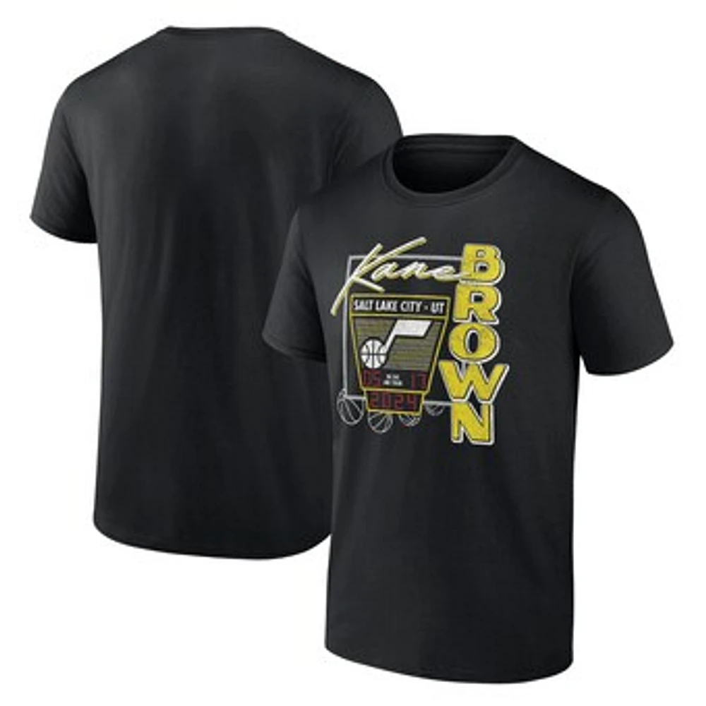 Men's Fanatics Black Kane Brown x Utah Jazz T-Shirt