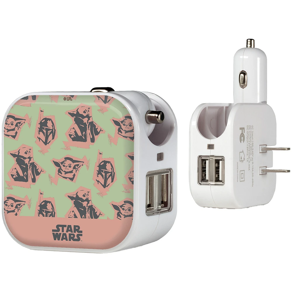 Keyscaper Grogu The Mandalorian Pattern 2-in-1 USB Charger