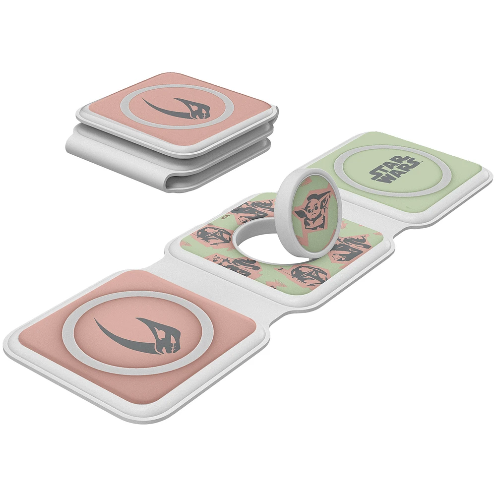 Keyscaper Grogu The Mandalorian Pattern 3-in-1 Foldable Charger