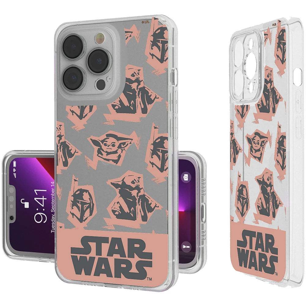 Keyscaper Grogu The Mandalorian Pattern iPhone Clear Case