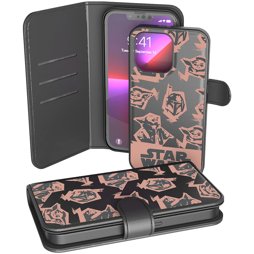 Keyscaper Grogu The Mandalorian Pattern iPhone Wallet Case