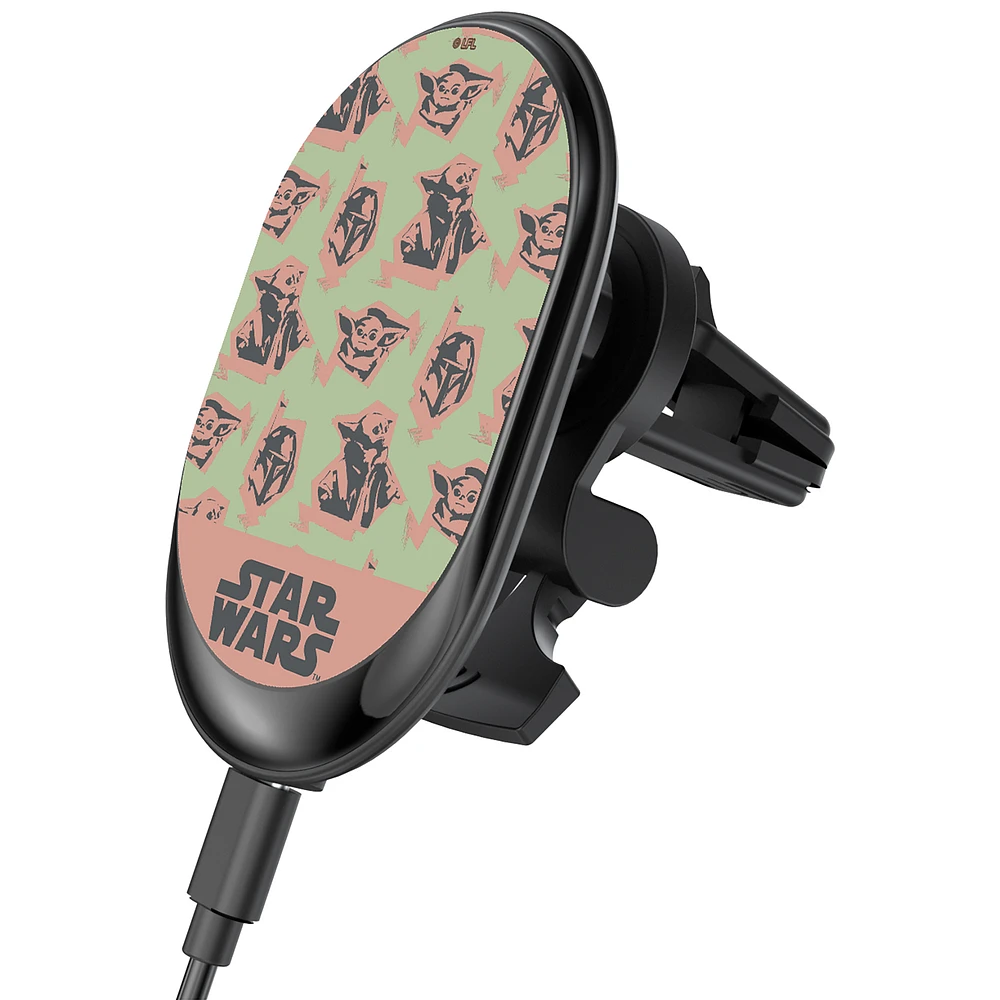 Keyscaper Grogu The Mandalorian Pattern Wireless Magnetic Car Charger