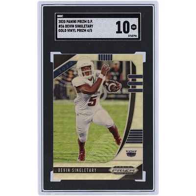Devin Singletary Florida Atlantic Owls 2020 Panini Prizm Draft Picks Gold Vinyl Prizm #36 #4/5 SGC Authenticated 10 Rookie Card