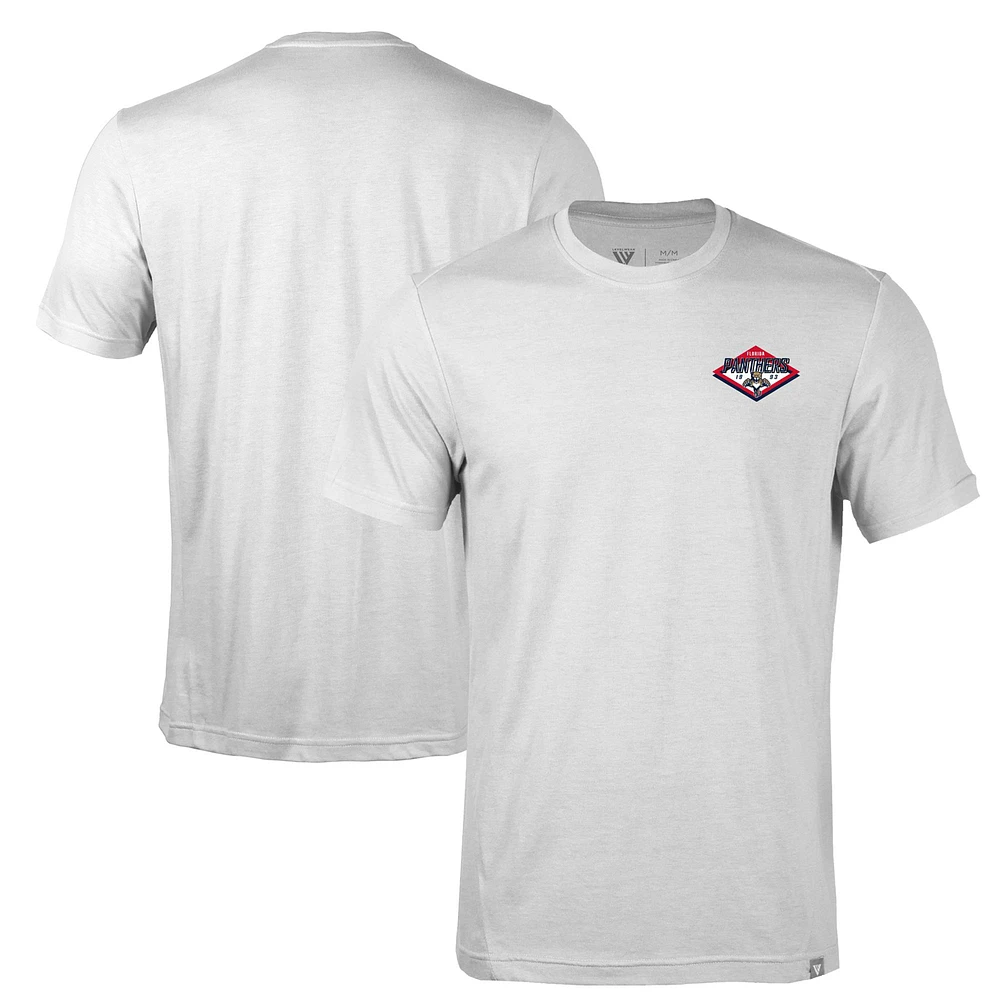 Men's Levelwear White Florida Panthers Thrive Club Patch 2.0 Tri-Blend T-Shirt