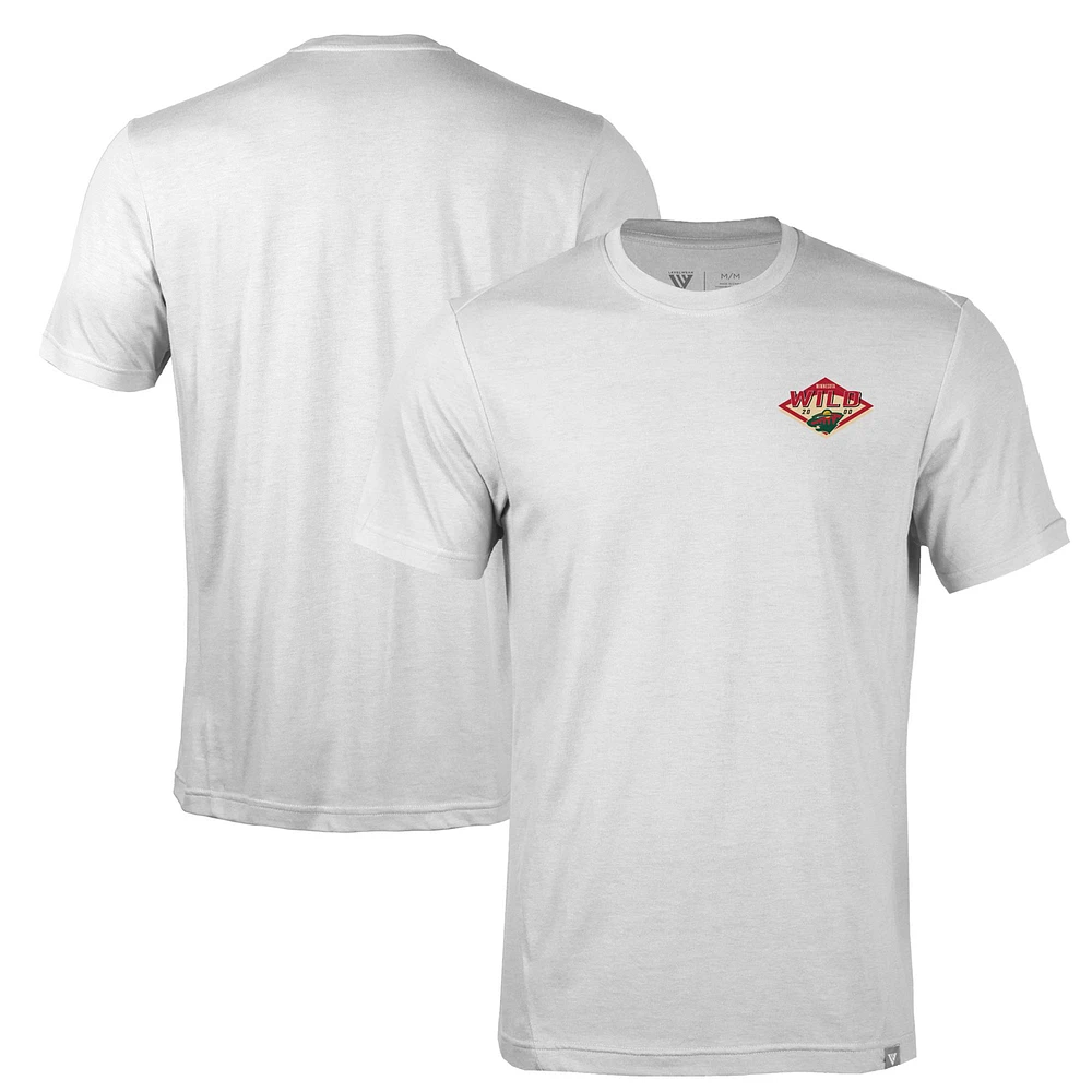 Men's Levelwear White Minnesota Wild Thrive Club Patch 2.0 Tri-Blend T-Shirt
