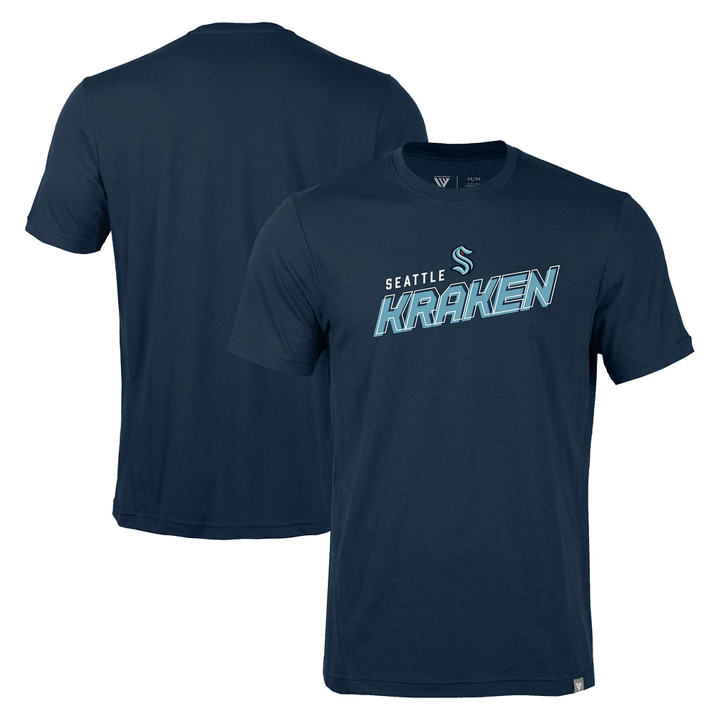 Men's Levelwear Navy Seattle Kraken Thrive Premier 2.0 Tri-Blend T-Shirt