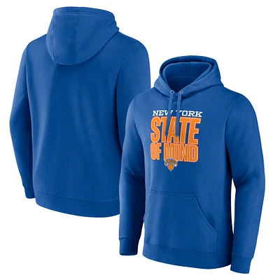Men's Blue New York Knicks Pick & Roll Coverage Pullover Hoodie