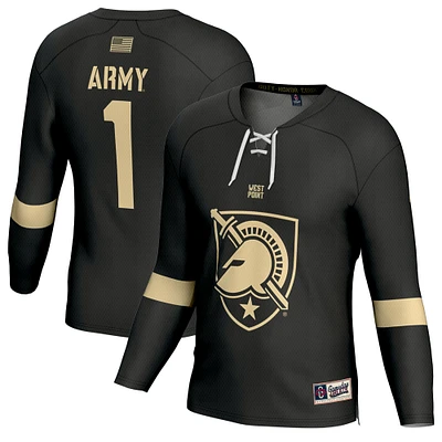 Youth GameDay Greats #1 Black Army Knights Ice Hockey Fashion Jersey