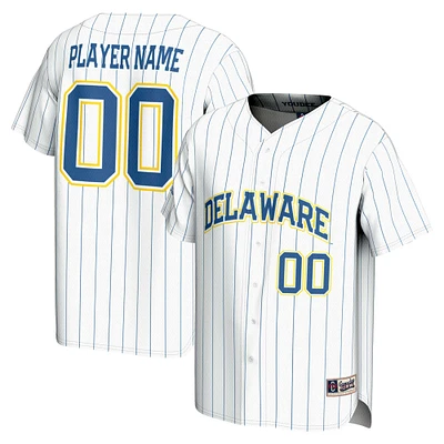 Men's GameDay Greats White Delaware Fightin' Blue Hens NIL Pick-A-Player Baseball Lightweight Jersey