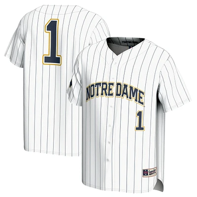Youth GameDay Greats #1 White Notre Dame Fighting Irish Lightweight Baseball Jersey