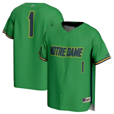 Youth GameDay Greats #1 Green Notre Dame Fighting Irish Lightweight Baseball Jersey