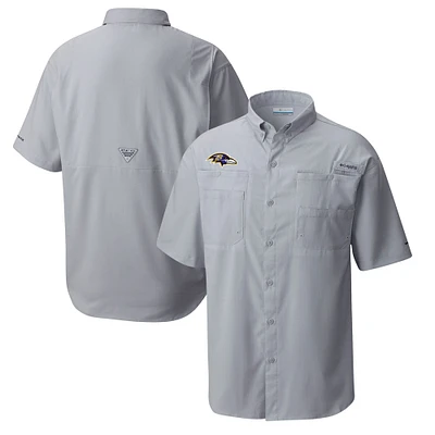 Men's Columbia Baltimore Ravens Tamiami Omni-Shade Button-Down Shirt