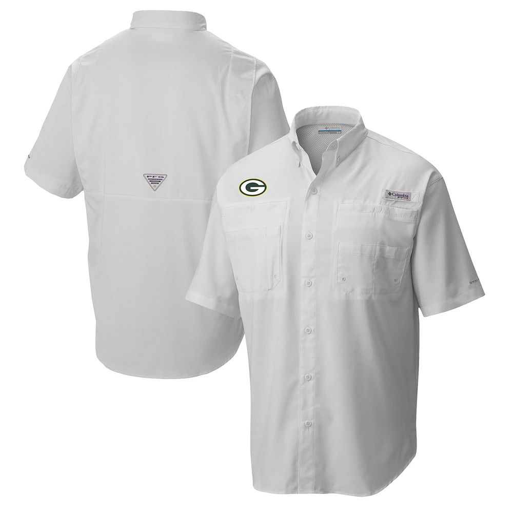 Men's Columbia Green Bay Packers Tamiami Omni-Shade Button-Down Shirt