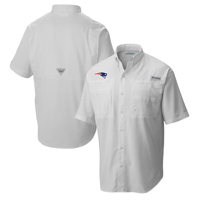 Men's Columbia New England Patriots Tamiami Omni-Shade Button-Down Shirt