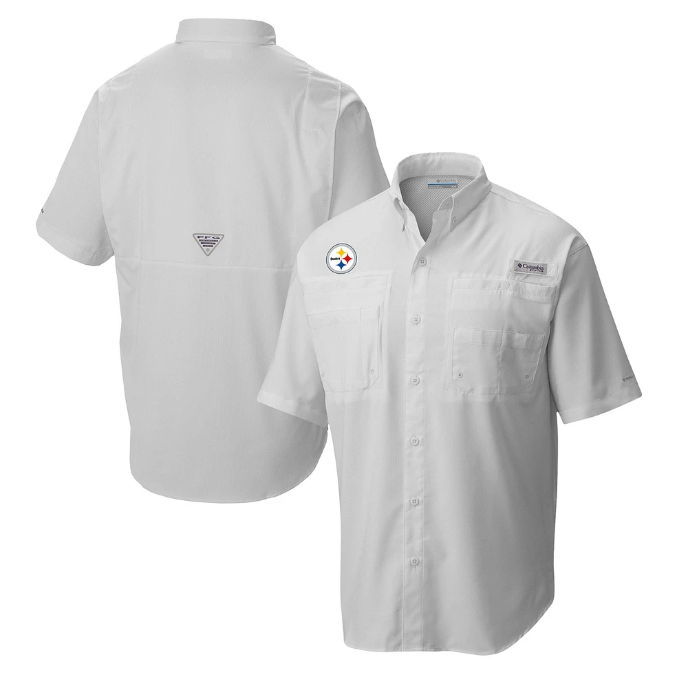 Men's Columbia Pittsburgh Steelers Tamiami Omni-Shade Button-Down Shirt