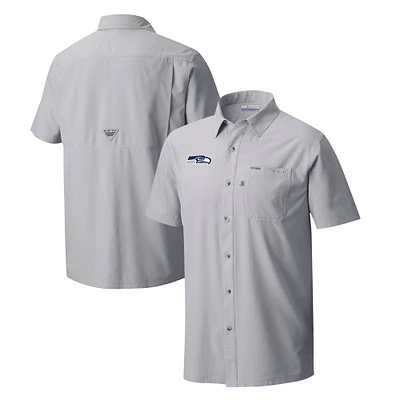 Men's Columbia Gray Seattle Seahawks Slack Tide Omni-Wick Button-Up Camp Shirt