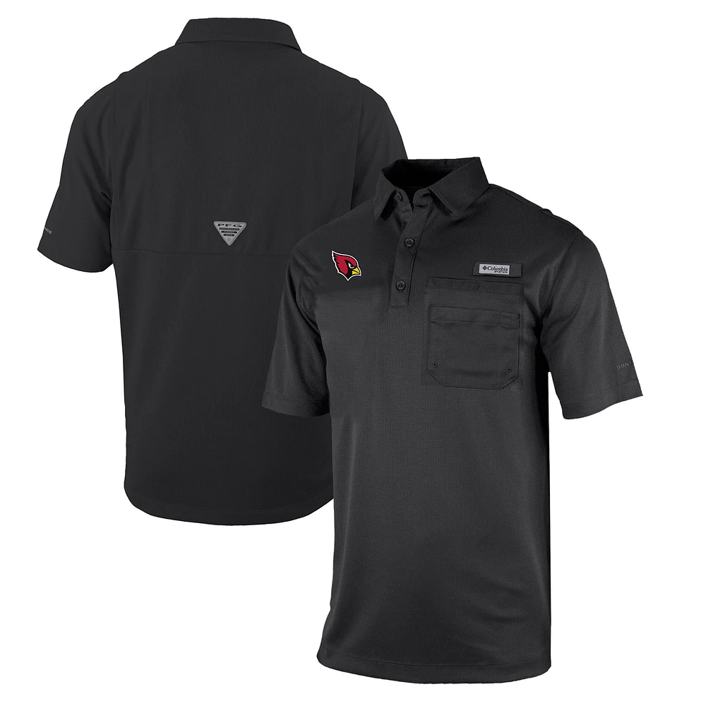 Men's Columbia Black Arizona Cardinals Omni-Wick Flycaster Pocket Polo