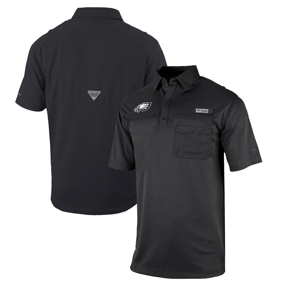 Men's Columbia Philadelphia Eagles Omni-Wick Flycaster Pocket Polo