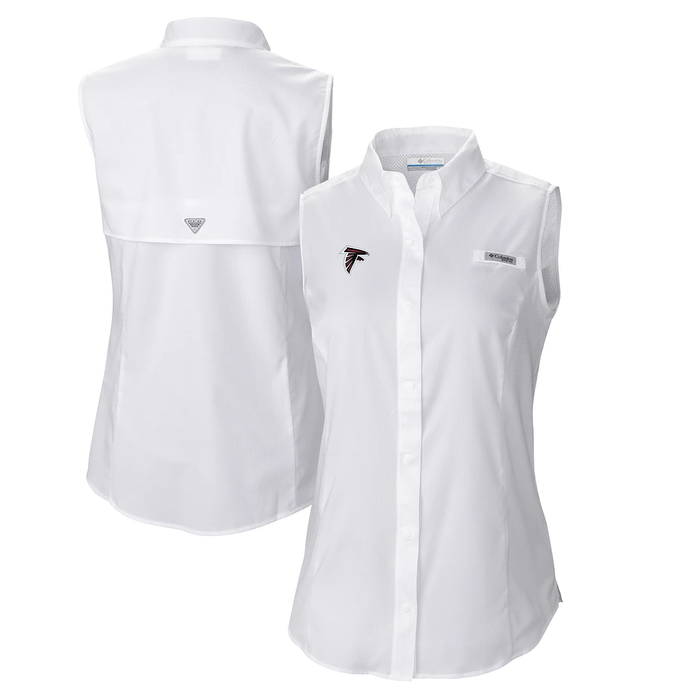 Women's Columbia Atlanta Falcons PFG Tamiami Omni-Shade Sleeveless Button-Up Shirt