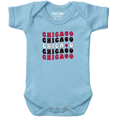 Newborn & Infant Chad Jake Light Blue Chicago Bulls Groovy Bodysuit