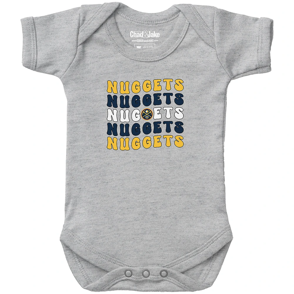 Newborn & Infant Chad Jake Heather Gray Denver Nuggets Groovy Bodysuit