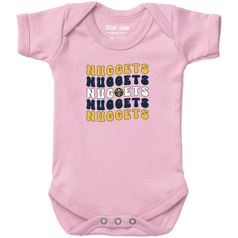 Newborn & Infant Chad Jake Light Pink Denver Nuggets Groovy Bodysuit