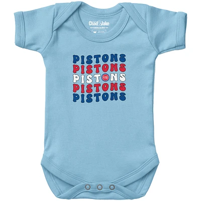 Newborn & Infant Chad Jake Light Blue Detroit Pistons Groovy Bodysuit