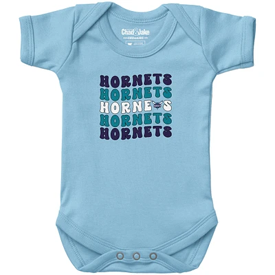 Newborn & Infant Chad Jake Light Blue Charlotte Hornets Groovy Bodysuit